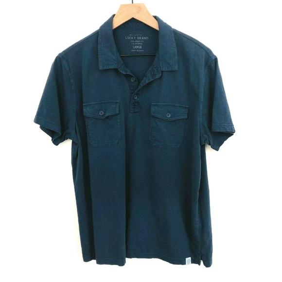 Lucky Brand Other - Lucky Brand Navy Blue Two Pocket Polo Shirt